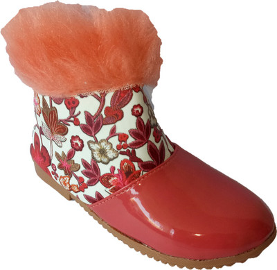

Indcrown Girls Strap Casual Boots(Red, Burgundy