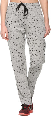69GAL Printed Women Grey Track Pants