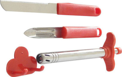 

Moforce BEEzy Gas Lighter and Knives Combo - Set of 1 Sharp Knife, 1 Peeler and 2 Stove Lighters cum Gas Igniters (Assorted color) MB-Combo2 Multicolor Kitchen Tool Set(Multicolor)