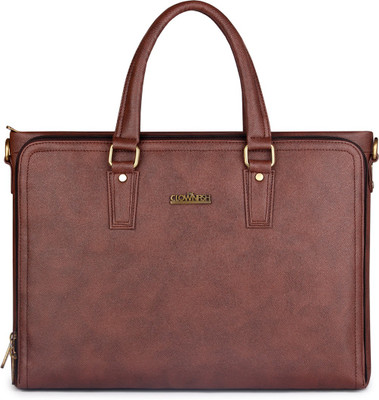 

The Clownfish 15.6 inch Expandable Laptop Messenger Bag(Brown), Dark brown