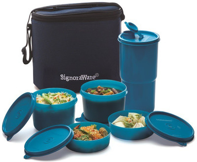 

Signoraware Combo Executive 3 Containers Lunch Box(1580 ml), Blue