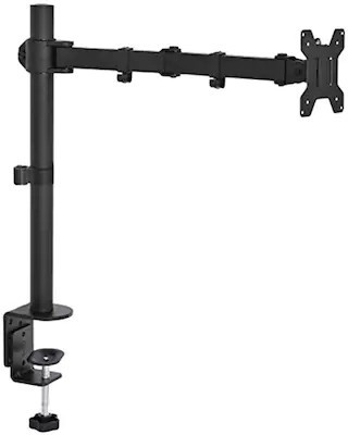 

Rife Single Monitor Desk Mount Single LCD Monitor Desk Mount Stand Fully Adjustable/Tilt/Articulating for 1 Screen up to 27" Desk Mount Monitor Arm