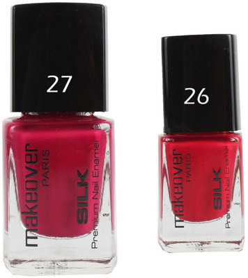 

Makeover Professional Nail Paint Love Affair-27 , Nail Paint Cherry Red-26 Multi(Pack of 2)