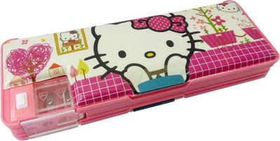 

Ashmaadi Double Sharpener Design 19 Both side openable Art Plastic Pencil Box(Set of 1, Multicolor)