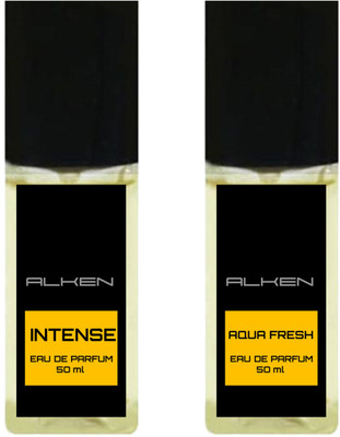 

Alken Intense and Aqua Fresh Combo (Pack of 2 Perfume) Eau de Parfum - 50 ml(For Men & Women)