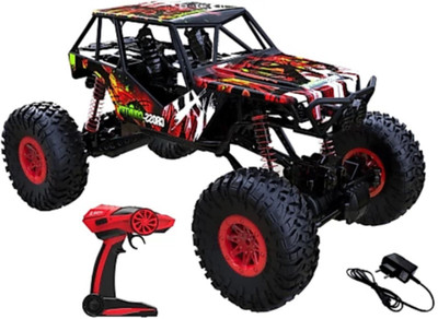 

SANJARY SUPER FAST HIGH QUALITY RECHARGEABLE ROCK CRAWLER CAR BIG 1:10 SCALE(Red)