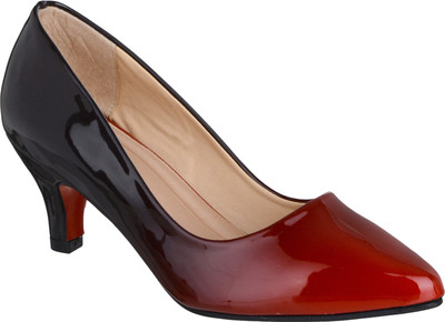

SHERRIF SHOES Women Maroon Multicolor Heels