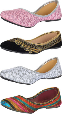 

Red Choice Collection Jutis For Women(Pink, White, Pink::white::black::multicolor
