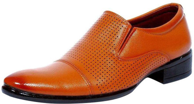 

Deals4you Men And Boys Office Use Genuine Leather Wedding Formal Slip on Shoes Slip On For Men(Brown