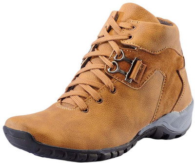 

Deals4you Men And Boys Casual Stylish Synthetic Leather Boots Shoes Casuals For Men(Tan