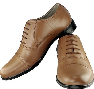 

Tapps Men's Genuine Leather Formal Shoes Lace Up For Men(Tan