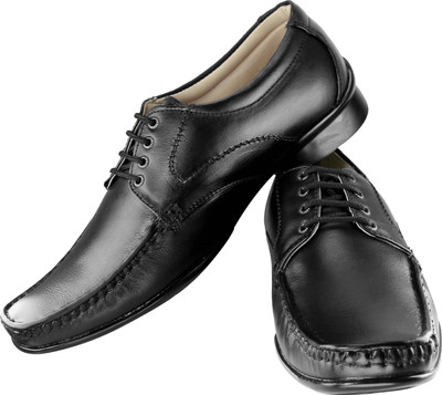 

Tapps Men's Genuine Leather Formal Shoes Derby For Men(Black