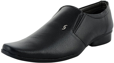 

Deals4you Men's Synthetic Leather Black Formal Shoes Slip On For Men(Black