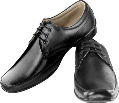 

Tapps Men's Genuine Leather Formal Shoes Lace Up For Men(Black