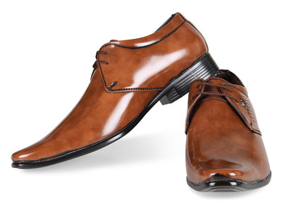 

NMD Patent Leather Formal Derby For Men(Tan