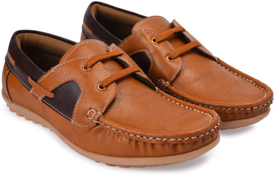 

Arthur Men's Tan PU Leather Boat Shoes For Men(Tan