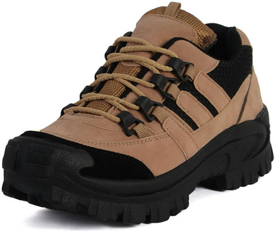

Deals4you Men And Boys Casual Stylish Synthetic Leather Boots Shoes Hiking & Trekking Shoes For Men(Tan, Black