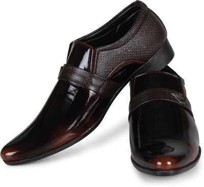 

NMD Patent Leather Formal Slip On For Men(Brown
