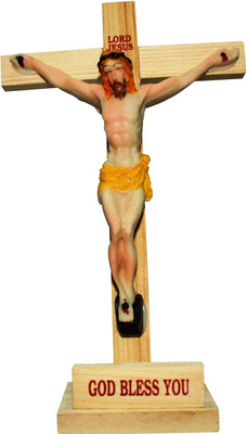 

Toyswala Wooden Catholic Jesus Christ Statue Decorative Showpiece - 8 cm(Wooden, Beige)