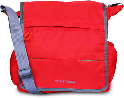 

Fantosy Men Casual Red Polyester Sling Bag