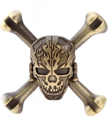 

SANJARY High Quality Skull & Bone Fidget Hand Spinner Toy (SILVER)(Silver)