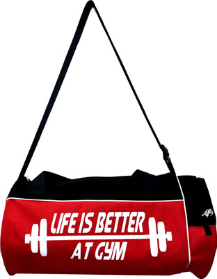 

Vinto LIFE-RED-BLACK LIFE IS BETTER AT GYM WITH MOOCH DESIGN OTHER SIDE(Red, Kit Bag, Black;red