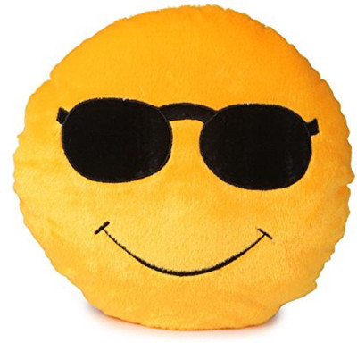 

MTC Cute Yellow Cool Dude Shade smiley Cushion Stuffed Soft Plush Toy Soft Toy- 35cm - 35 cm(Yellow)