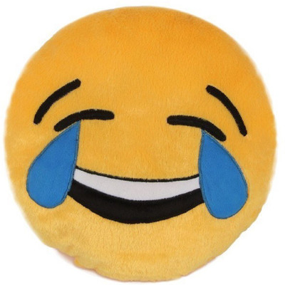 

MTC Cute Yellow Laughing Tear smiley Cushion Stuffed Soft Plush Toy Soft Toy- 35cm - 35 cm(Yellow)