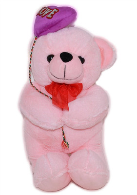 

MTC Pink Teddy With I Love You Heart Balloon Stuffed Soft Plush Toy Love Girl- 18cm - 18 cm(Pink)