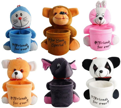 

MTC Combo Pack Of 6 Different Cute/Bautiful Toys For Birthday Gift Item- 28cm - 28 cm(Multicolor)