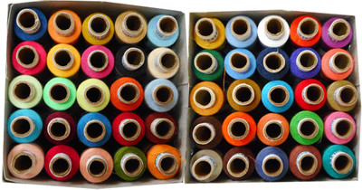 

muazzam 50 Colors Thread(300 m Pack of50)
