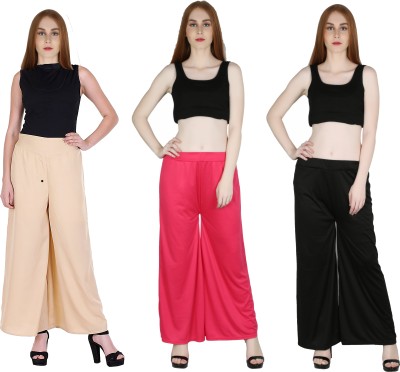 MARAMI Regular Fit Women Black, Pink, Beige Trousers