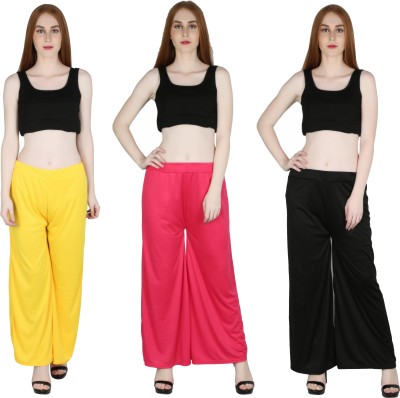 MARAMI Regular Fit Women Black, Pink, Yellow Trousers