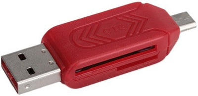 Freya USB 2.0 + Micro USB OTG SD T-Flash Adapter for Cell Phone PC Card Reader USB Adapter(Multicolor) available at flipkart for Rs.199