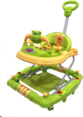 

Baybee Musical Walker & Rocker With Parent Rod(Green)