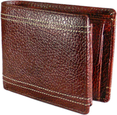 

Hidelink Men Tan Genuine Leather Wallet(7 Card Slots)