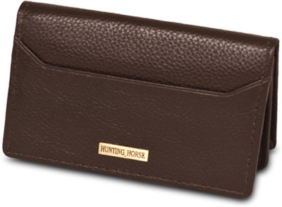 

HUNTING HORSE Men Brown Genuine Leather Card Holder(4 Card Slots)
