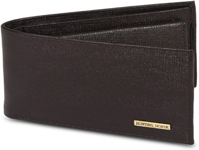 

HUNTING HORSE Men Brown Genuine Leather Wallet(4 Card Slots)