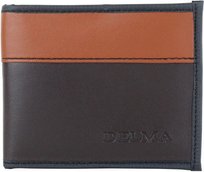 

Delma Men Brown Genuine Leather Wallet(5 Card Slots)
