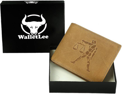 

WalletLee Men Tan Genuine Leather Wallet(8 Card Slots)