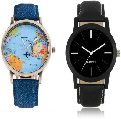 Maan International Combo of 2 LR005 & Blue Analogue Watch  - For Couple   Watches  (Maan International)