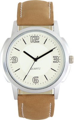 SVM White Dial Leather Strap Watch Watch  - For Men   Watches  (SVM)