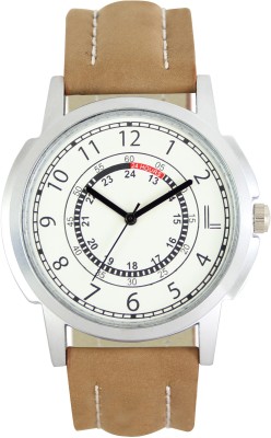 SVM Leather Strap White Dial Watch For Boys And Girls Watch - For Men & Women Watch  - For Men   Watches  (SVM)