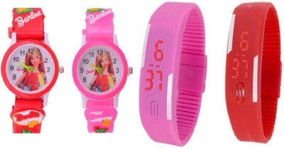 LAVISHABLE Barbie Red And Pink Led Watch - For Boys & Girls Watch  - For Boys & Girls   Watches  (Lavishable)