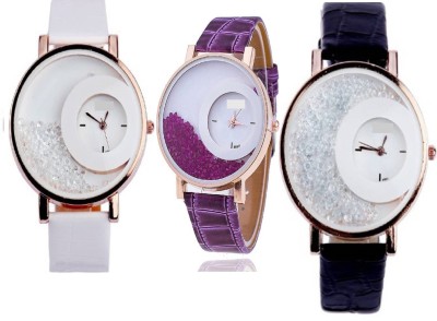 INDIUM PS0196PS NEW WATCH WHITE & PURPLE& BLACK INDIUM BRAND LATEST COLLECTON ZONE NEW THREE WATCH IN ONE PACK Watch  - For Girls   Watches  (INDIUM)