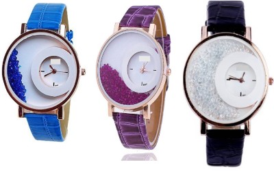 INDIUM PS0196PS NEW WATCH BLUE & PURPLE& BLACK INDIUM BRAND LATEST COLLECTON ZONE NEW THREE WATCH IN ONE PACK Watch  - For Girls   Watches  (INDIUM)