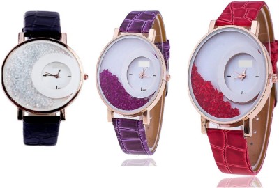 INDIUM PS0196PS NEW WATCH RED& PURPLE& BLACK INDIUM BRAND LATEST COLLECTON ZONE NEW THREE WATCH IN ONE PACK Watch  - For Girls   Watches  (INDIUM)