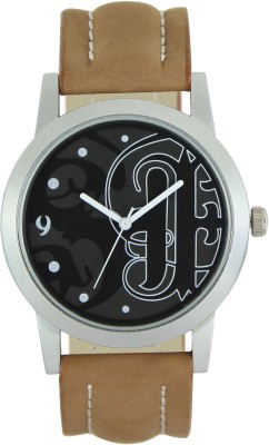 SVM Stylish Black Dial Brown Leather Strap Watch - For Men Watch  - For Men   Watches  (SVM)