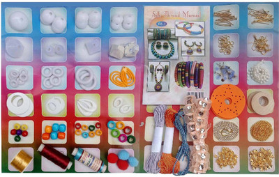 BestUBuy 41 items High Quality Silk Thread Jewellery Making Kit with 16 pages manual