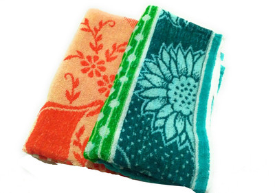 Cotton colors Cotton 400 GSM Bath Towel Set(Pack of 2)